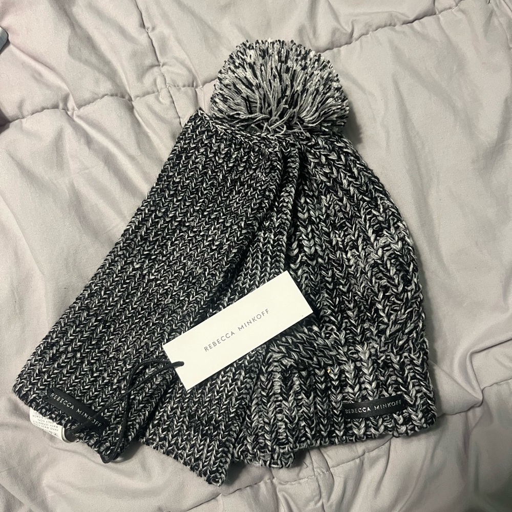 Rebecca Minkoff NWT hat and arm warmers